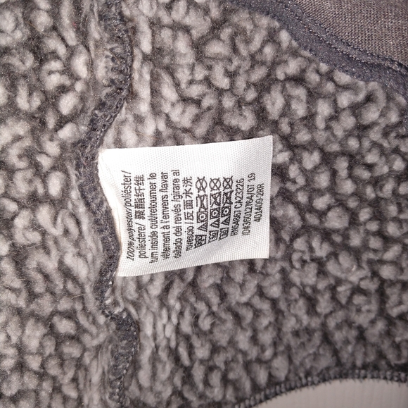 VS Pink gray Sherpa open front jacket, very gently used, M/L - Picture 6 of 13